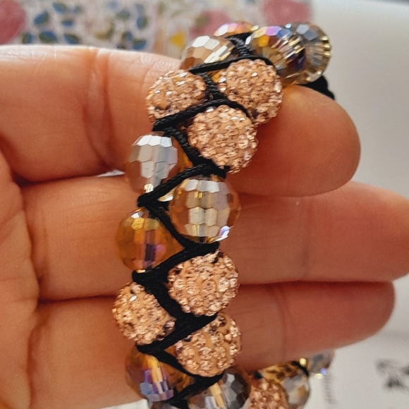 2/$30 Double Chballa Rose Gold Crystal Bracelet - Picture 5 of 10